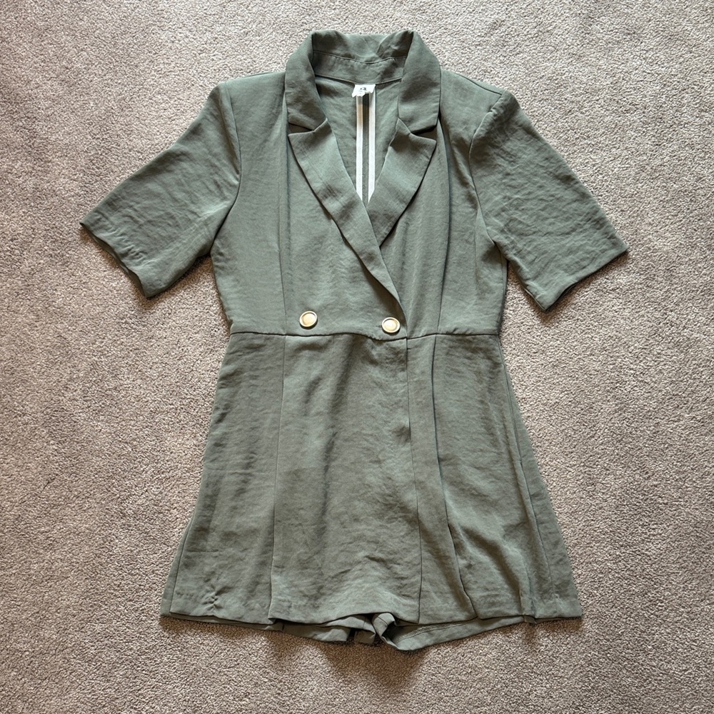 Chic Double-Breasted Romper